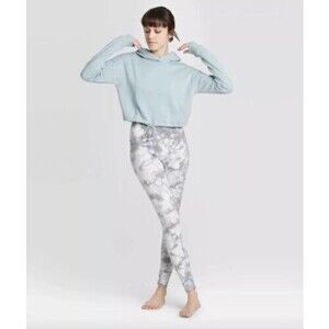 Love Tree Women's Tie Dye Ribbed Knit High Waisted Leggings Slate Size S